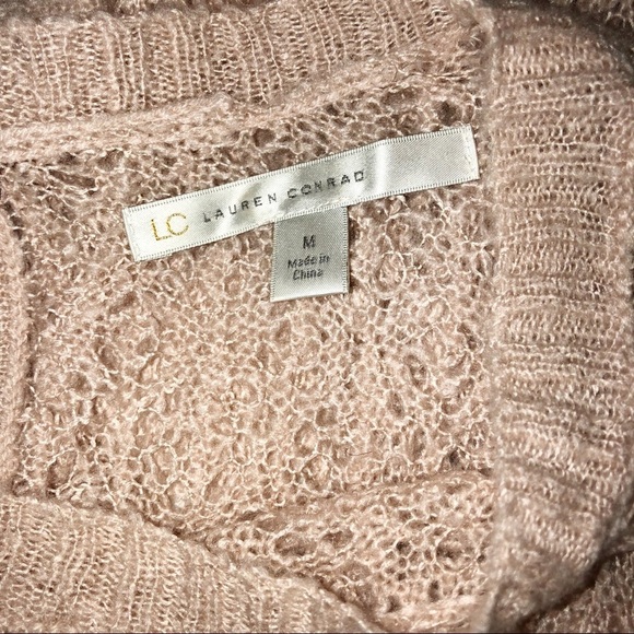 LAUREN CONRAD size medium rose open knit sweater - Picture 4 of 4